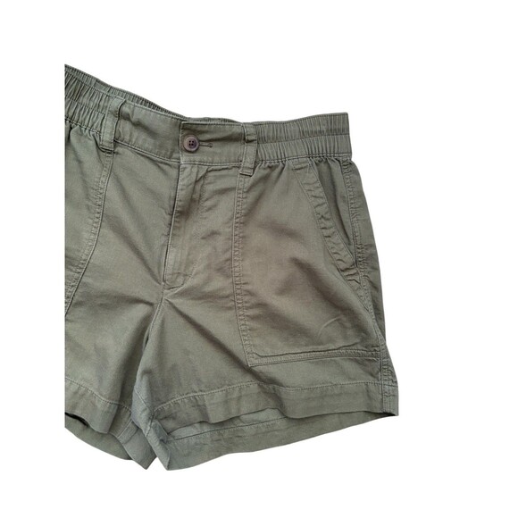 GAP High Rise Easy Utility Shorts Women’s Small 4" Walden Green Elastic Back - Picture 3 of 12